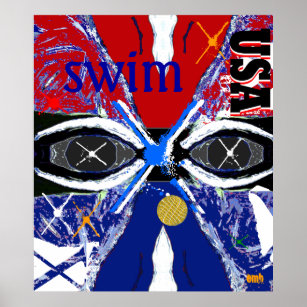 Cool Nouveau Grand USA Sports Art Poster de natati
