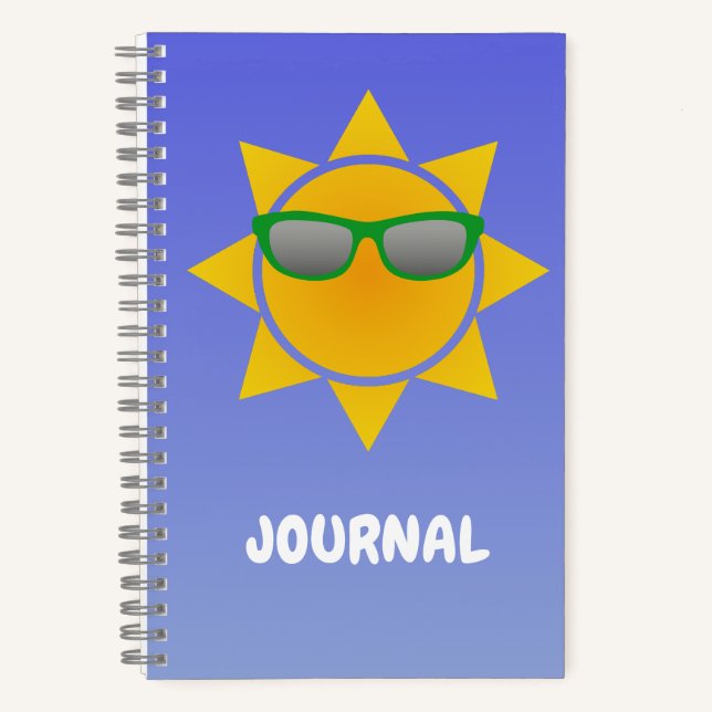 Cool Orange Sun avec Green Shades Journal (Recto)