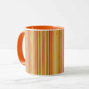 Cool Orange Vertical Stripes Mug