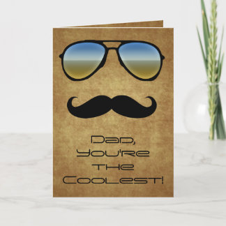 Cool Papa Lunettes de soleil / Mustache Carte de v