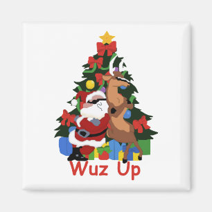 Cool Père Noël et Reindeer Magnet