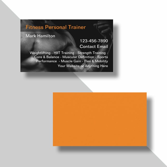 Cool Personal Fitness Trainer Cartes de visite (Créateur téléchargé)
