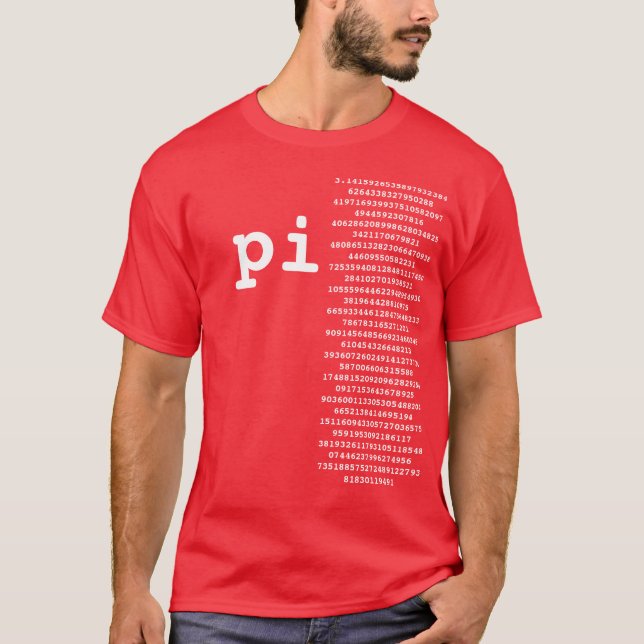 Cool Pi Valeur Drôle Design Graphic-Tee T-Shirt (Devant)