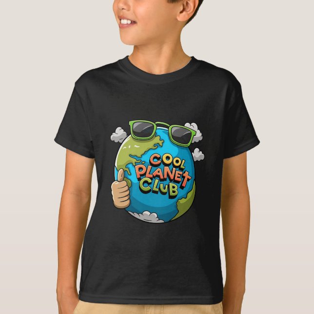 Cool Planet Club Earth Shirt Fun Eco T-Shirt (Devant)