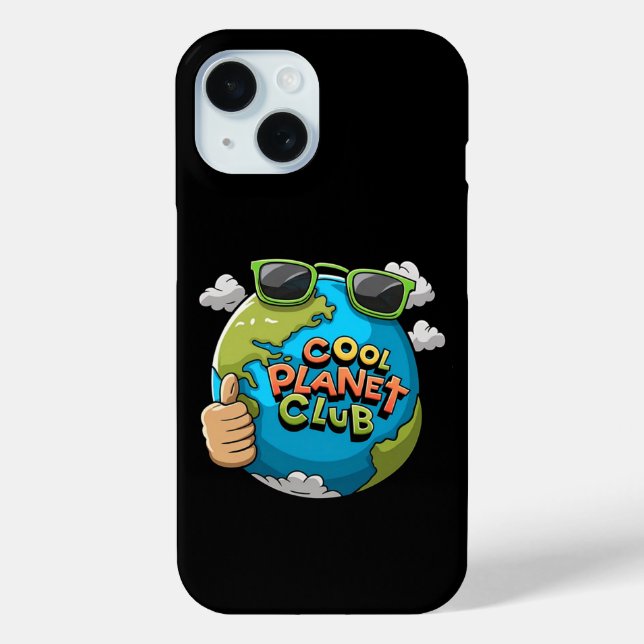 Cool Planet Club Eco iPhone 15 Coque Funny Earth (Verso)