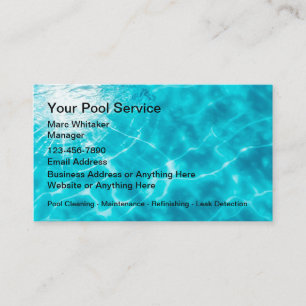 Cool Pool Service Cartes de visite NOUVEAU