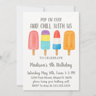 Cool Popsicle Invitation d'anniversaire
