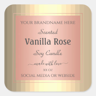 Cool Produit Packaging Étiquette Rose Gold Effet