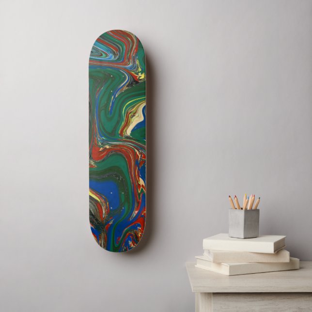 Cool Psychedelic Motif Skateboard (Art mural)