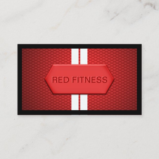 Cool Red Metal Fitness Carte de visite (Devant)