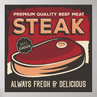 cool rétro Boucher vintage Poster