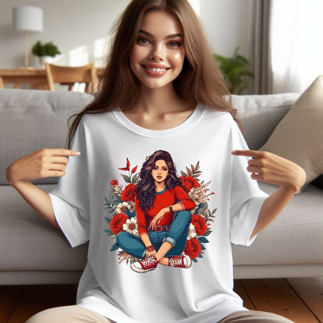 Cool Retro Girl (Retro girl tshirt)
