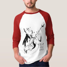 Cool Retro Guitarist Custom T-Shirt (名入れ対応)