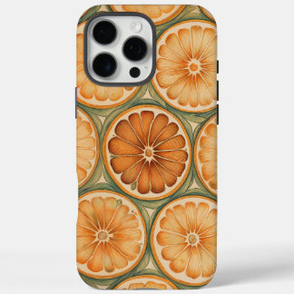 Cool Retro Orange Motif iPhone 16 Pro Max Coque