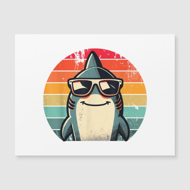 Cool Retro Shark dans les lunettes de soleil les a (Devant)