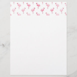 Cool rose Tropical Flamingo Patte sur blanc