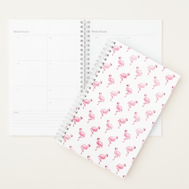 Cool rose Tropical Flamingo Patte sur blanc (Devant avec enveloppe)