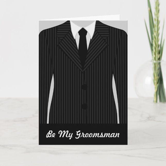 Cool Serez-Vous Ma Carte De Voeux Groomsman (Devant)