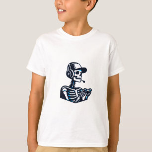 Cool Skeleton Gamer Kids T-Shirt - Jeu amusant Sku