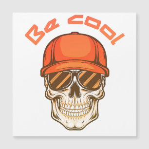 Cool Skull with Cap and Sunglasses
