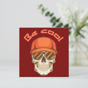 Cool Skull with Cap and Sunglasses