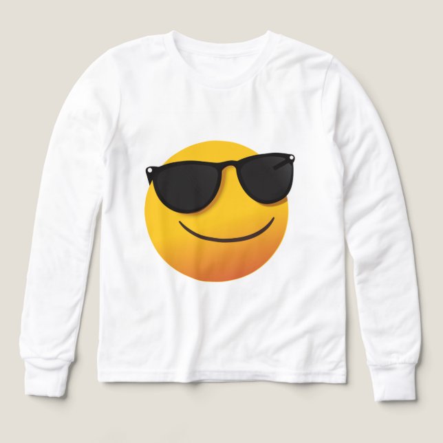 Cool Smiley Sweatshirt | Fun Emoji Graphic Design (Motif recto)