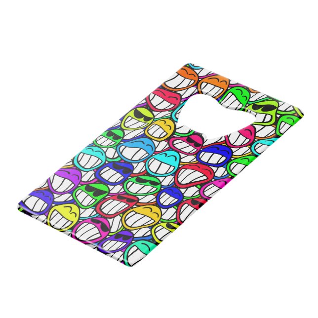 Cool Sourire Visages Motif + votre idée (Devant Angle)