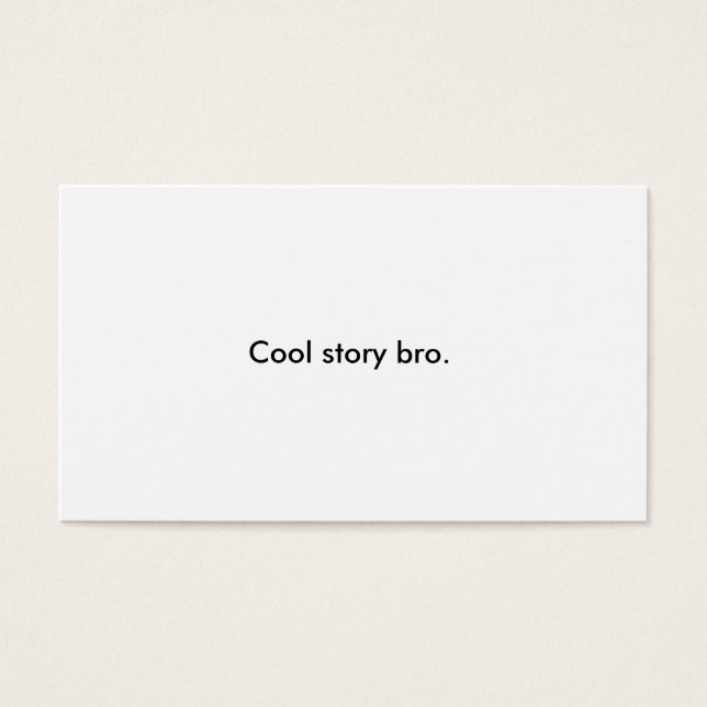 Cool Story Bro Carte de visite (+ le répéter) (Devant)