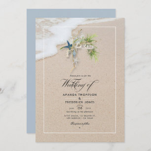 Cool Summer Beach Mariage Photo Invitation