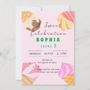 Cool Summer Popsicle Anniversaire Invitation