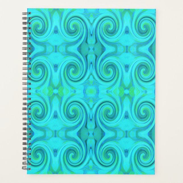 Cool super Abstrait Aqua Liquid Art Motif (Devant)