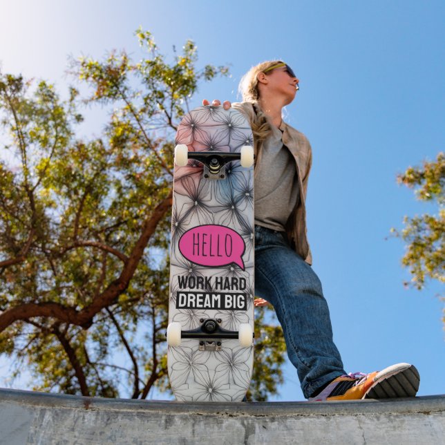 Cool tendance moderne coloré Motif Skateboard  (Extérieur 1)