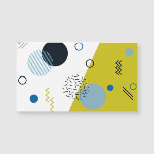 Cool, tendance, moderne, géométrique vert bleu Mem
