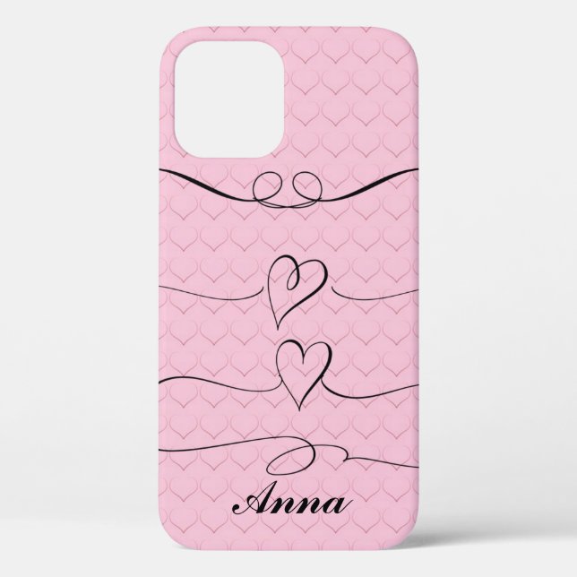 Cool tendance Pink Heart Love Coque-Mate coque iph (Verso)