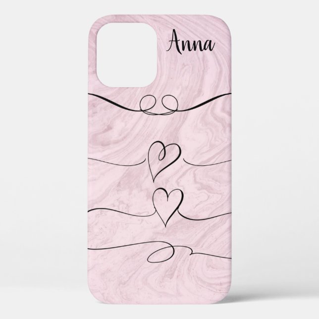 Cool tendance Pink Heart Love Coque-Mate coque iph (Verso)