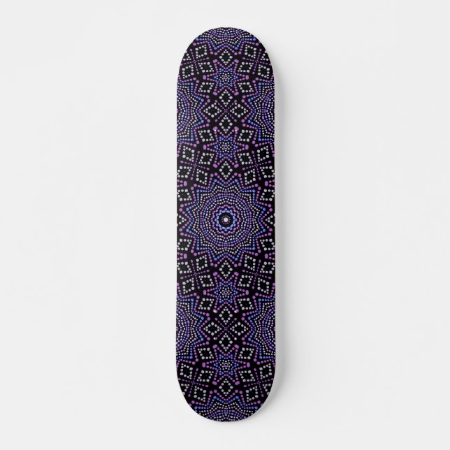 Cool & tendance Plat de Skateboard violet blanc po (Devant)