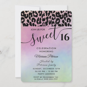 Cool tendance séduisant léopard doux 16 Invitation