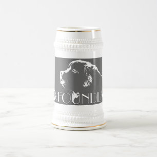 Cool Terre-Neuve Stein de tasse de bière de chien