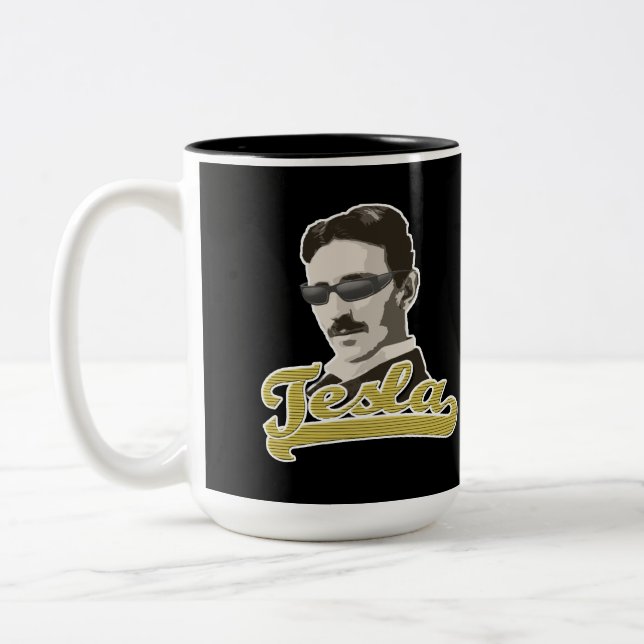 Cool Tesla avec Shades Mug (Gauche)