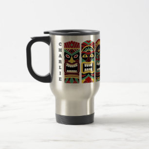Cool Tiki Totems nom personnalisé tasses