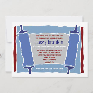 COOL TORAH Bar à thème Bat mitzvah Invitation