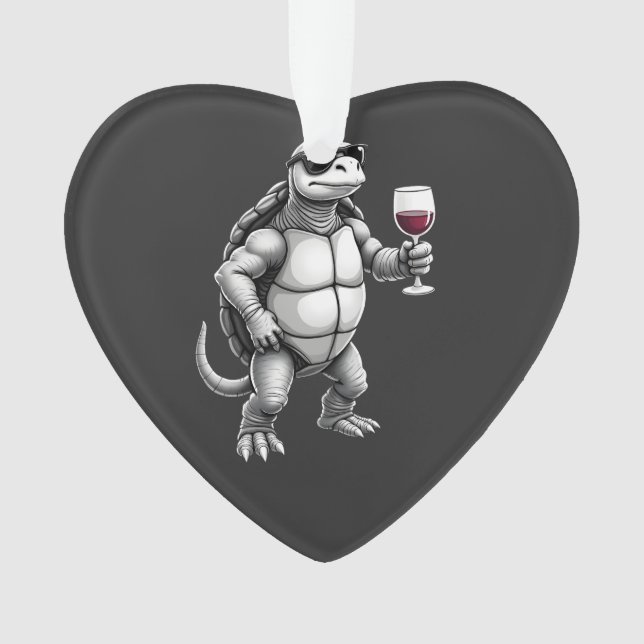 cool turtle drinking red wine art print_1 (3) (devant)