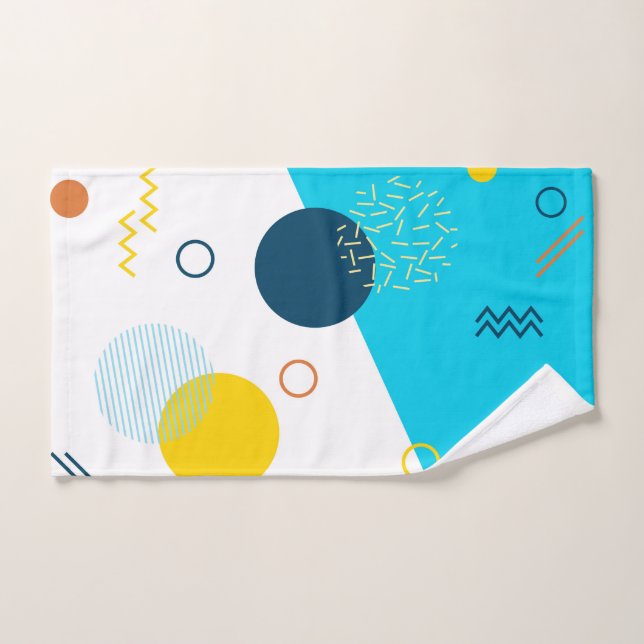 Cool, unique, tendance, urbain, Memphis illustrati (Serviette à main)