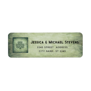 Cool Vintage grundge irlandais shamrock Étiquette