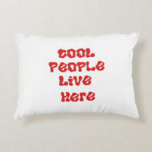 cool vivent ici accent coussin