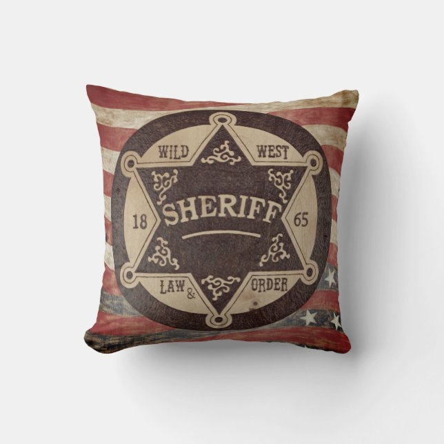 Cool Wild West Sheriff Coussin ! (Recto)