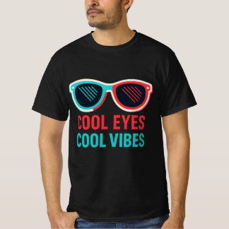 Cool Yeux Vibes Cool Retro 3D lunettes T-shirt
