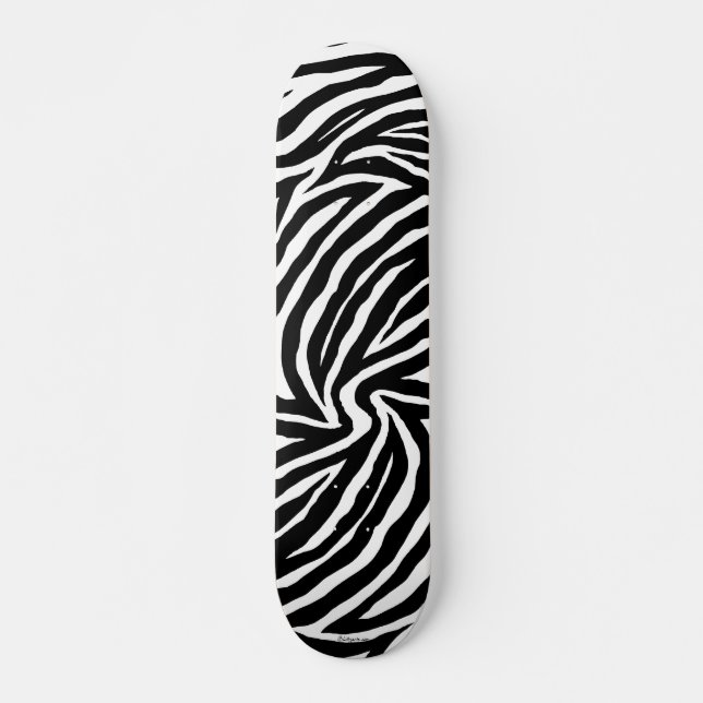 Cool Zebra Stripes Skateboard (Devant)
