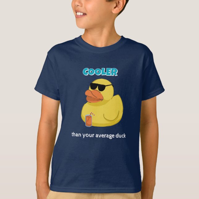 Cooler Than Your Average Duck Funny T-Shirt (Devant)
