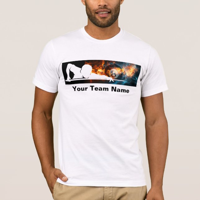 Coolest 8 Ball Billiards League Team Tshirt (Devant)